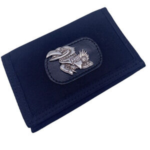 KU Wallet New Mens Womens Student University of Kansas Jayhawks Black Nylon